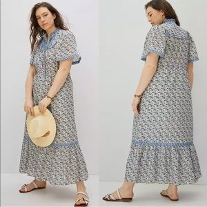 Anthropologie Othilia Titania Flounced Maxi Dress